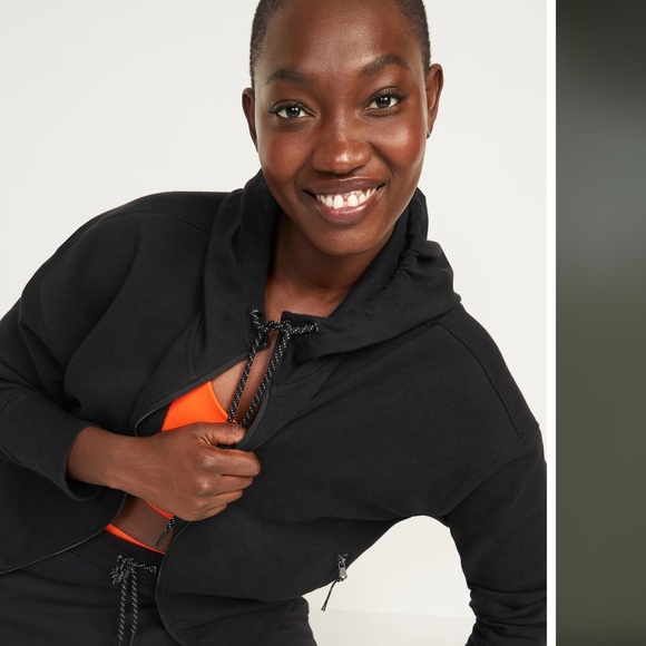 NWT OLD NAVY Dynamic Fleece Zip Hoodie Color: Blackjack - Picture 5 of 10